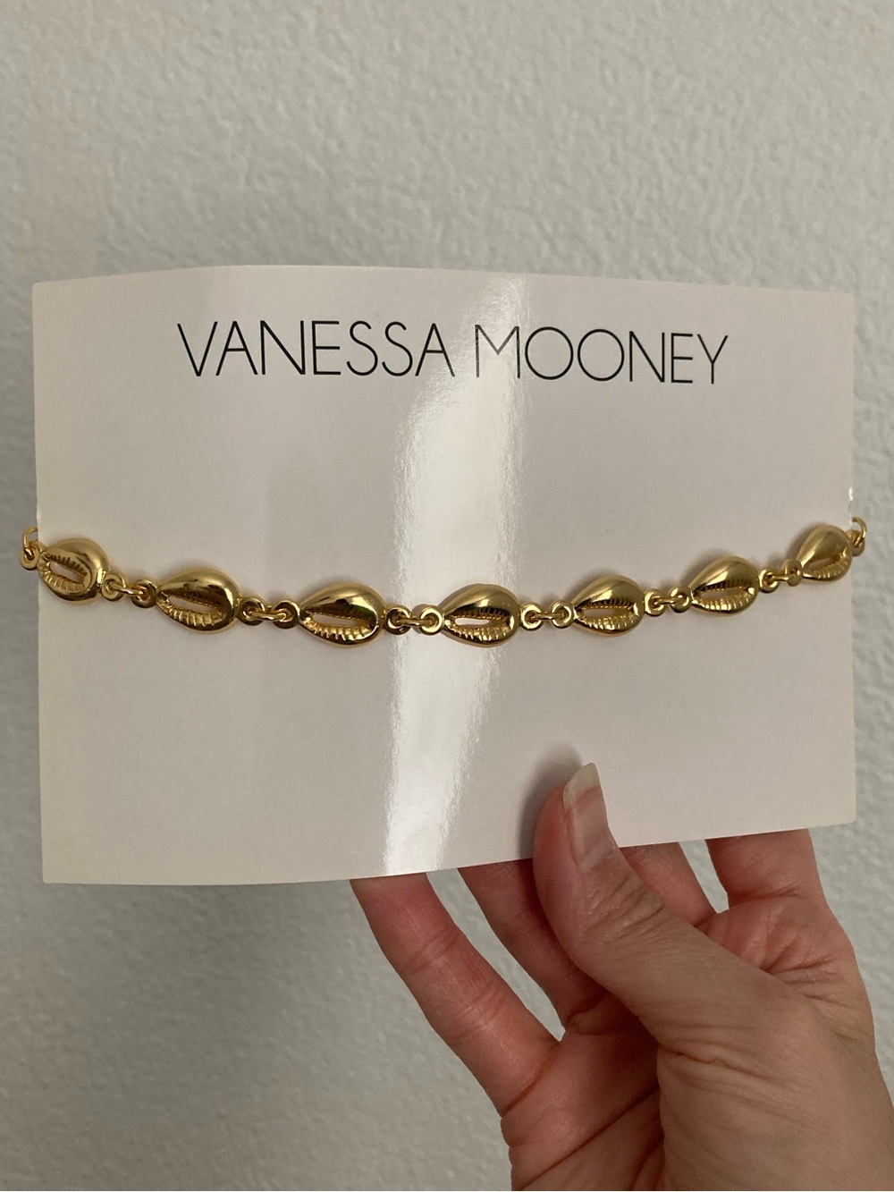 Vanessa Mooney Gold Cowrie Shell Necklace beach boho choker Shell necklace gold